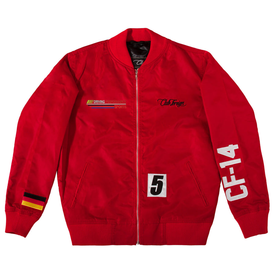 Club Foreign Performance Racing Bomber Jacket Red - Trends Society