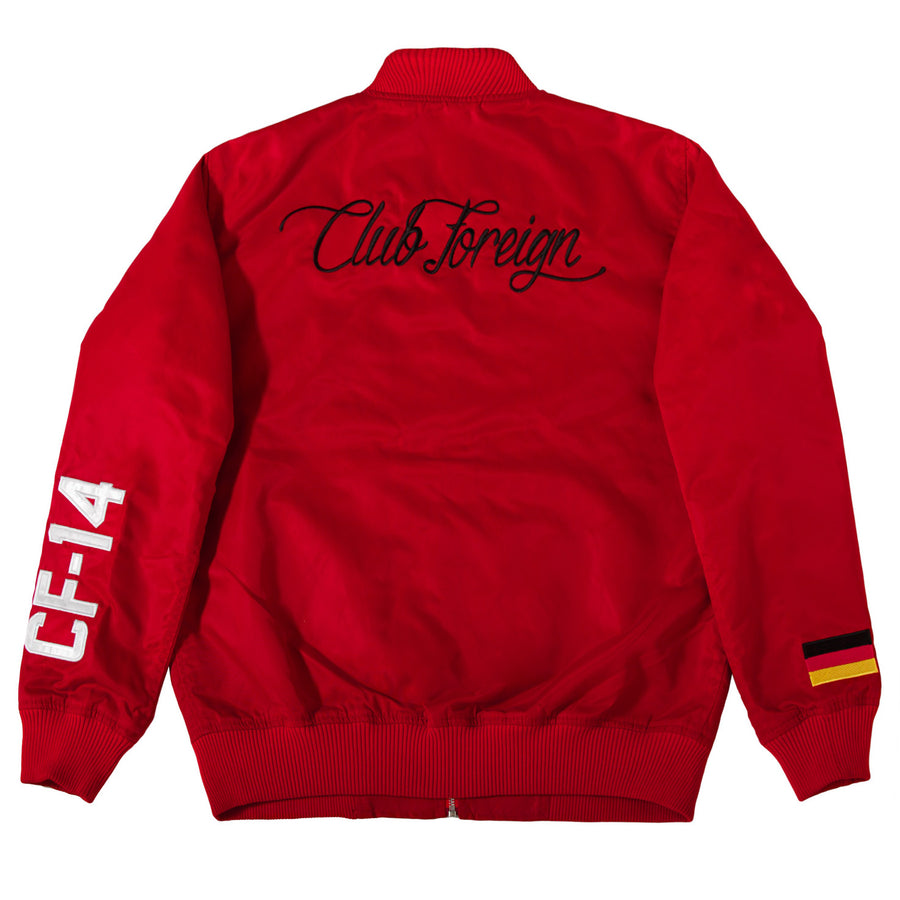 Club Foreign Performance Racing Bomber Jacket Red - Trends Society