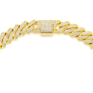 14K Gold Plated Iced Out Cuban Link Chain