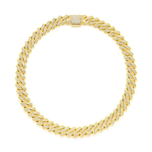14K Gold Plated Iced Out Cuban Link Chain