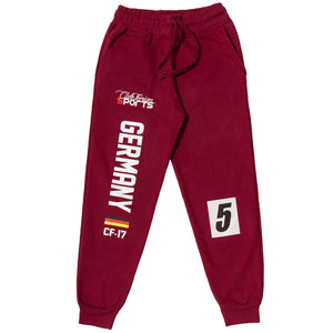 ClubForeign Sports Germany Series Pants Burgundy - Trends Society
