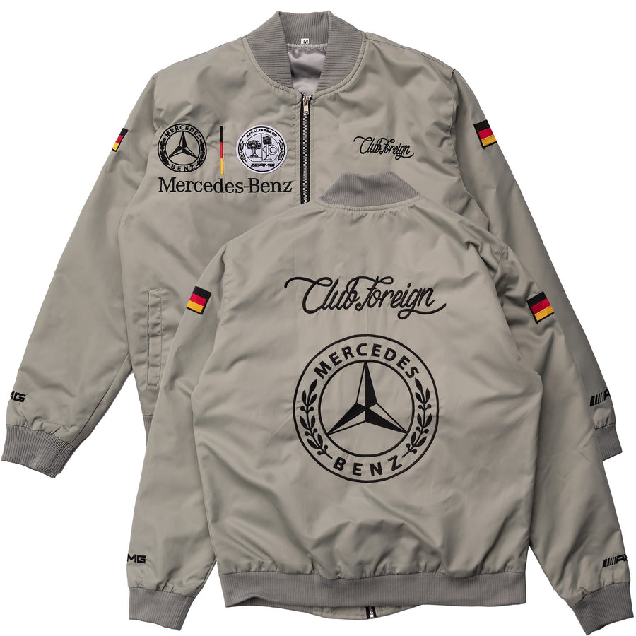 ClubForeign "M" Club Bomber Racing Jacket, Grey