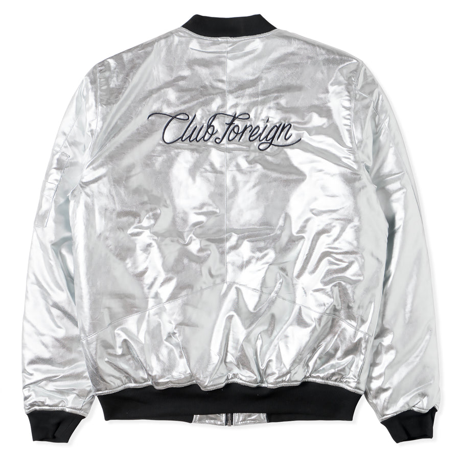 Club Foreign Bomber Jacket Party Edition Silver - Trends Society