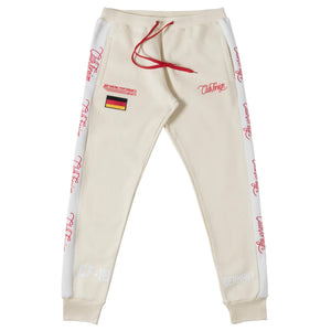 ClubForeign Germany Embroidered Sweatsuit with Neck Zip, Beige - Trends Society