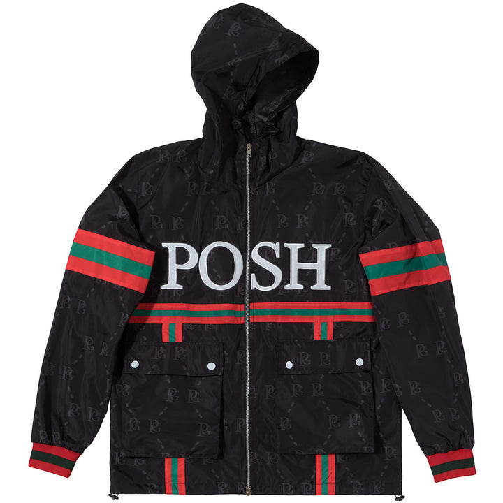 Posh PG Windbreaker Full Zip Jacket Black - Trends Society