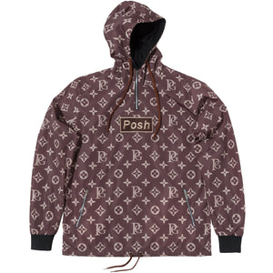 Posh LV_SPRM Windbreaker Hoodie Jacket Brown - Trends Society