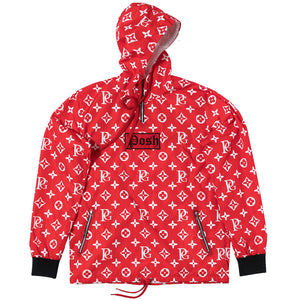 Posh LV_SPRM Windbreaker Hoodie Jacket Red - Trends Society