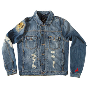 Posh Denim Distressed Jacket "Metro Boomin" - Trends Society