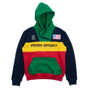 Posh Sport Sweatsuit Multicolor, Green Hood