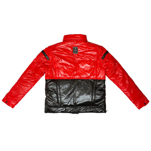 Posh Two Tone Baby Red Bubble Jacket